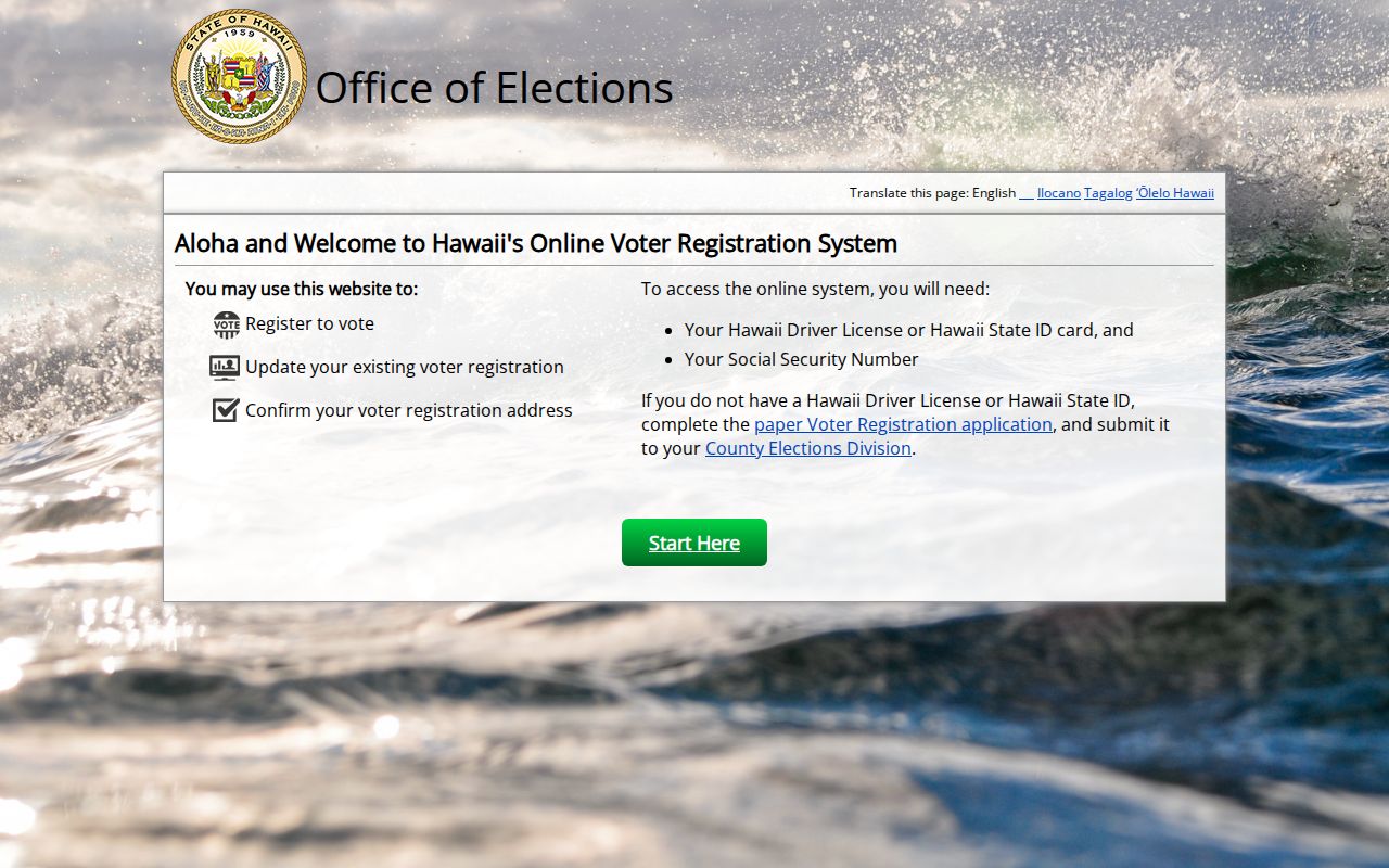 Hilo resident lookup official voter registration portal